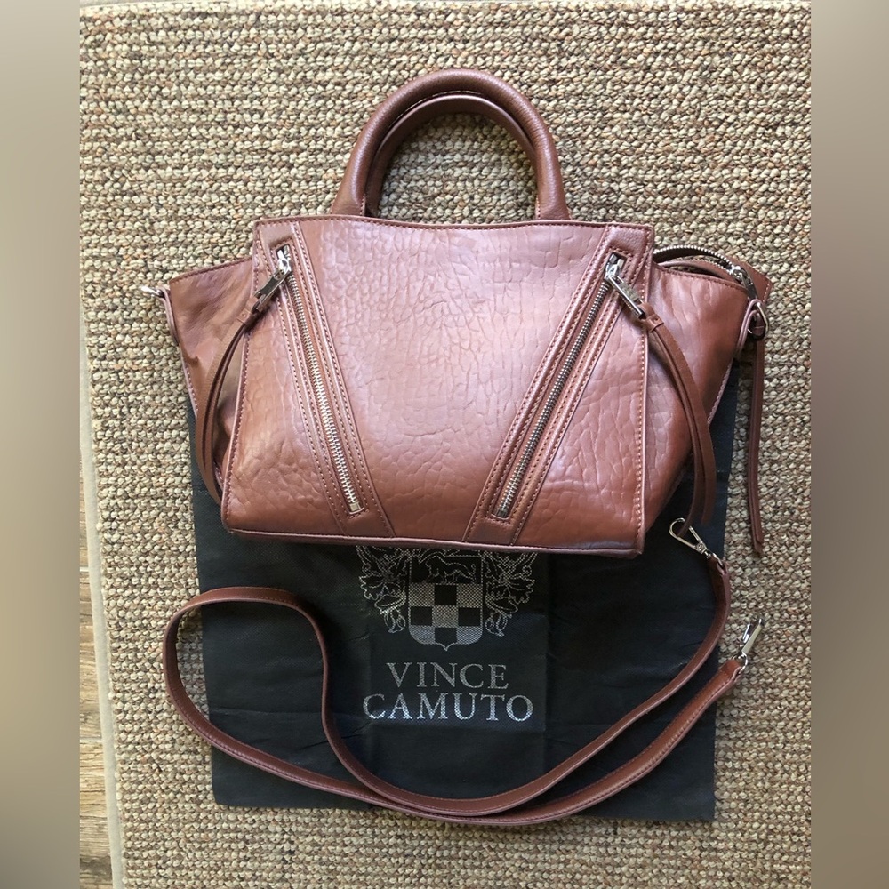 Genuine leather satchel/crossbody bag by Vince Camuto